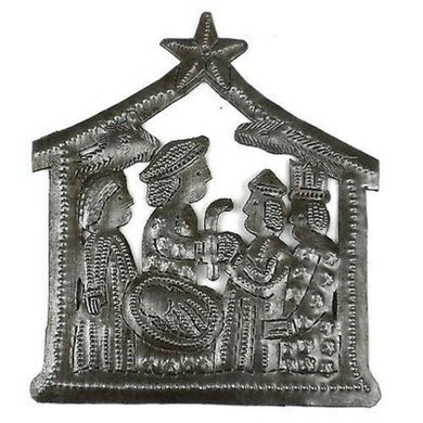 Small Recycled Steel Drum Nativity Scene Handmade and Fair Trade