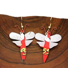 Recycled Tin Dragonfly Earrings Handmade and Fair Trade