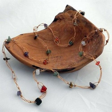 Recycled Tire Cord and Agate Necklace Handmade and Fair Trade