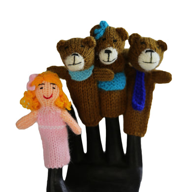 Goldilocks Finger Puppet Set of 4 - Global Handmade Hope