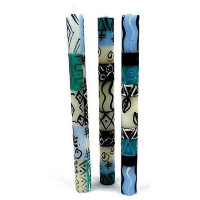 Set of Three Boxed Tall Hand-Painted Candles - Maji Design Handmade and Fair Trade