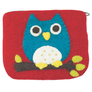 Felt Coin Purse - Owl Handmade and Fair Trade