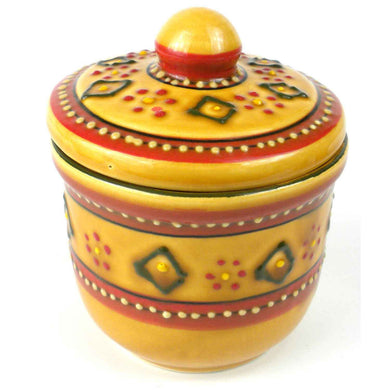 Hand-painted Sugar Bowl in Red Handmade and Fair Trade