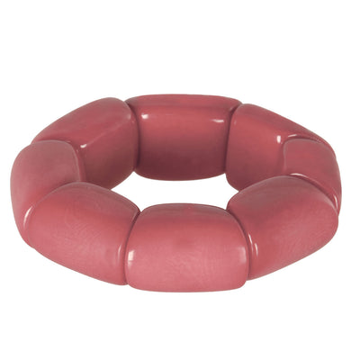 Riverbed Tagua Nut Bracelet in Pink - Faire Collection