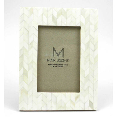 Chevron Pearl Bone Wood Frame - Matr Boomie (P)