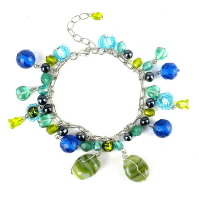 Green/Blue Multi-bead Bracelet - WorldFinds