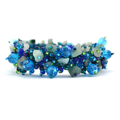 Magnetic Stone Caterpillar Bracelet Blue - Lucias Imports (J)