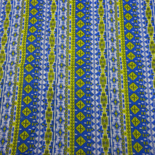 Blue and Green Glyph Cotton Scarf - Asha Handicrafts