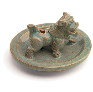 Incense Burner Glazed Snow Lion - Tibet Collection