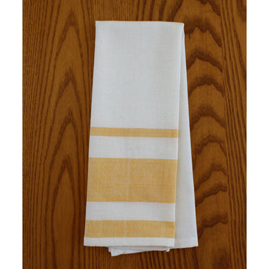 Yellow Stripes Cotton Tea Towels Set of 2 - Sustainable Threads (L)