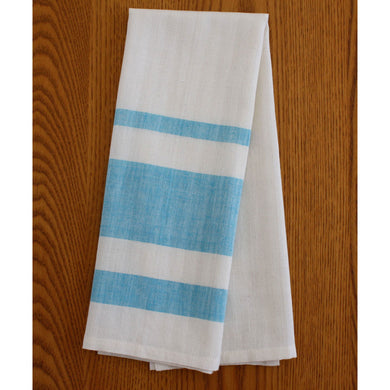 Blue Stripe Cotton Tea Towels Set of 2 - Sustainable Threads (L)