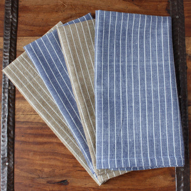 Cocoa Blue 16 inch Cotton Napkin Set of 4 - Sustainable Threads (L)