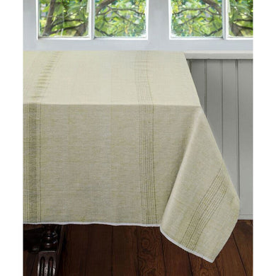 Pale Leaf Cotton Tablecloth 90 by 60 - Sustainable Threads (L)
