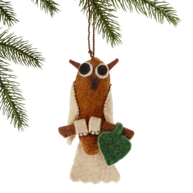 Owl Felt Holiday Ornament - Silk Road Bazaar (O)