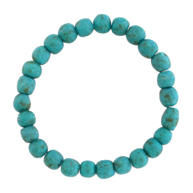 Recycled Glass Bead Bracelet Teal - Global Mamas