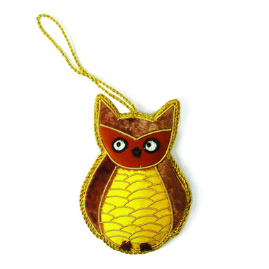 Woodland Owl Holiday Ornament - WorldFinds (H)