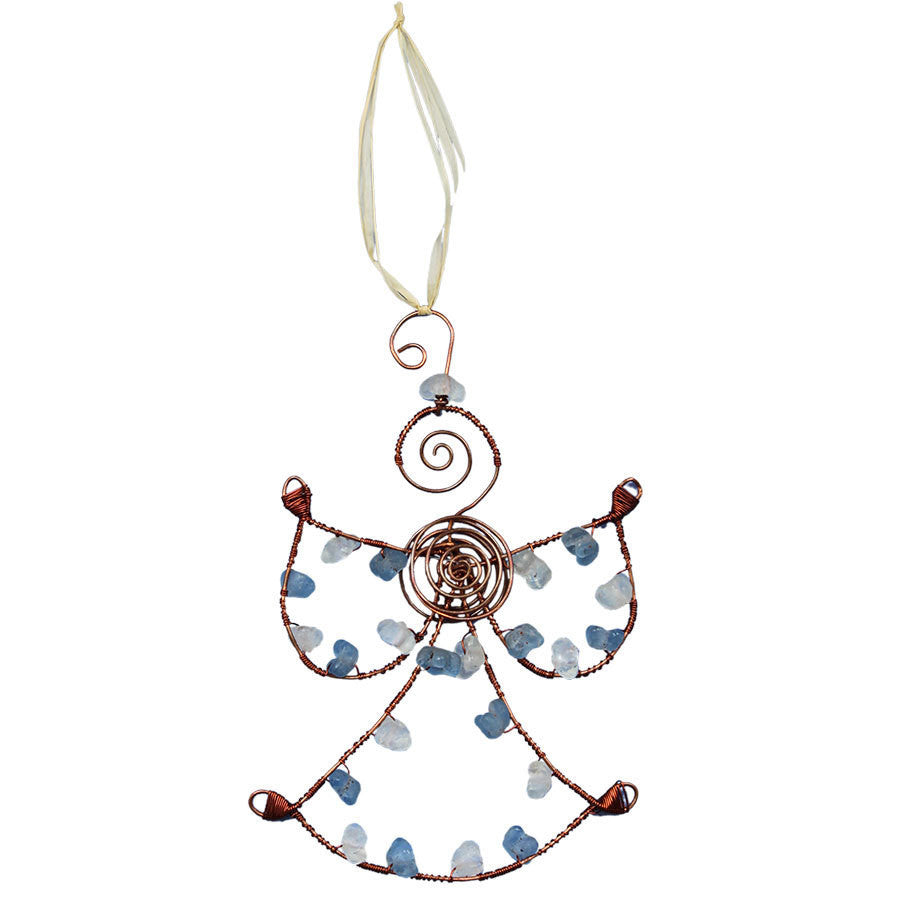 Beaded Blue Angel Ornament - Global Mamas (H)