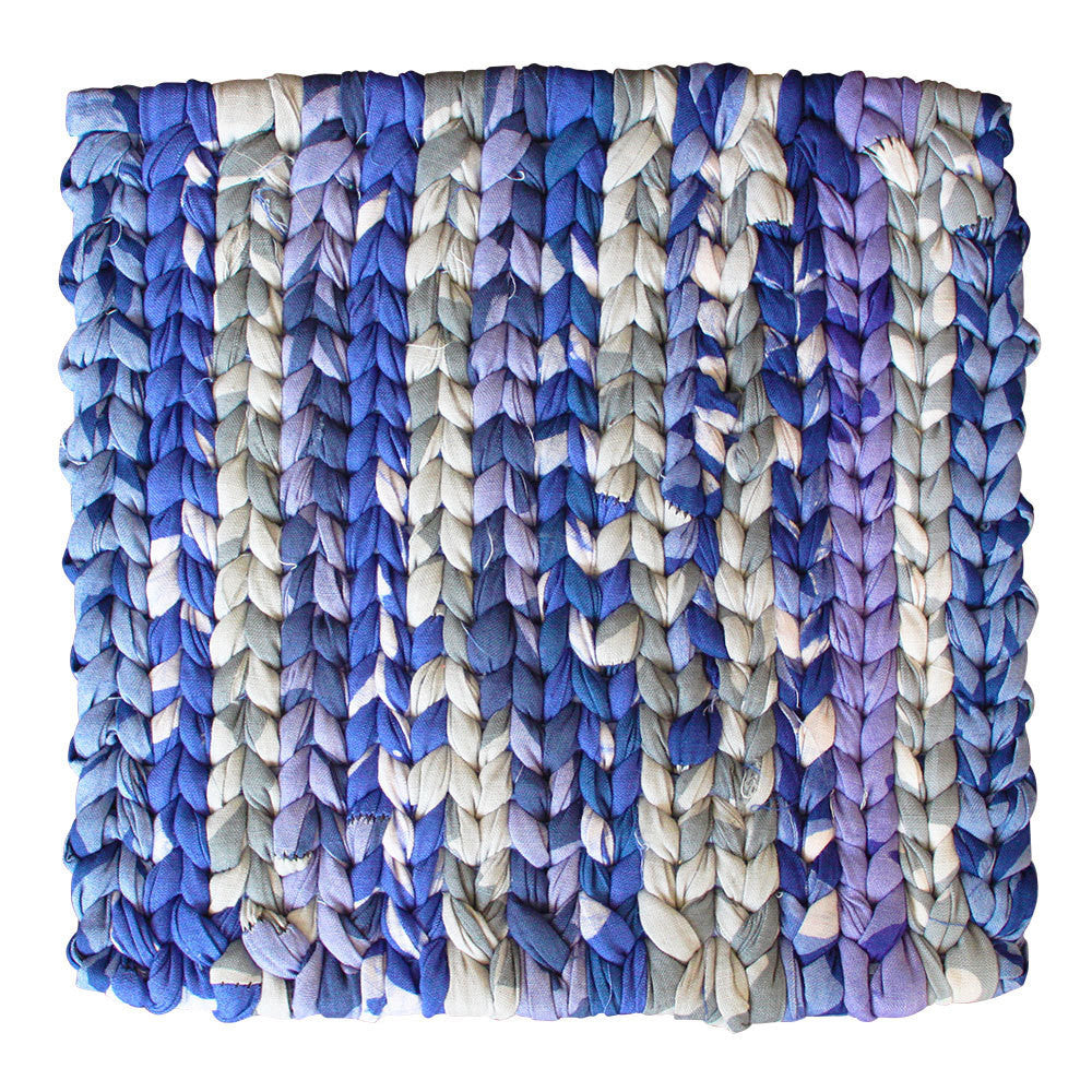 Recycled Fabric Woven Trivet Blue - Global Mamas (T)