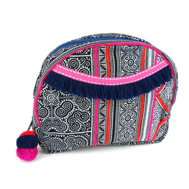 Hmong Batik Cosmetic Bag Indigo - Global Groove (P)