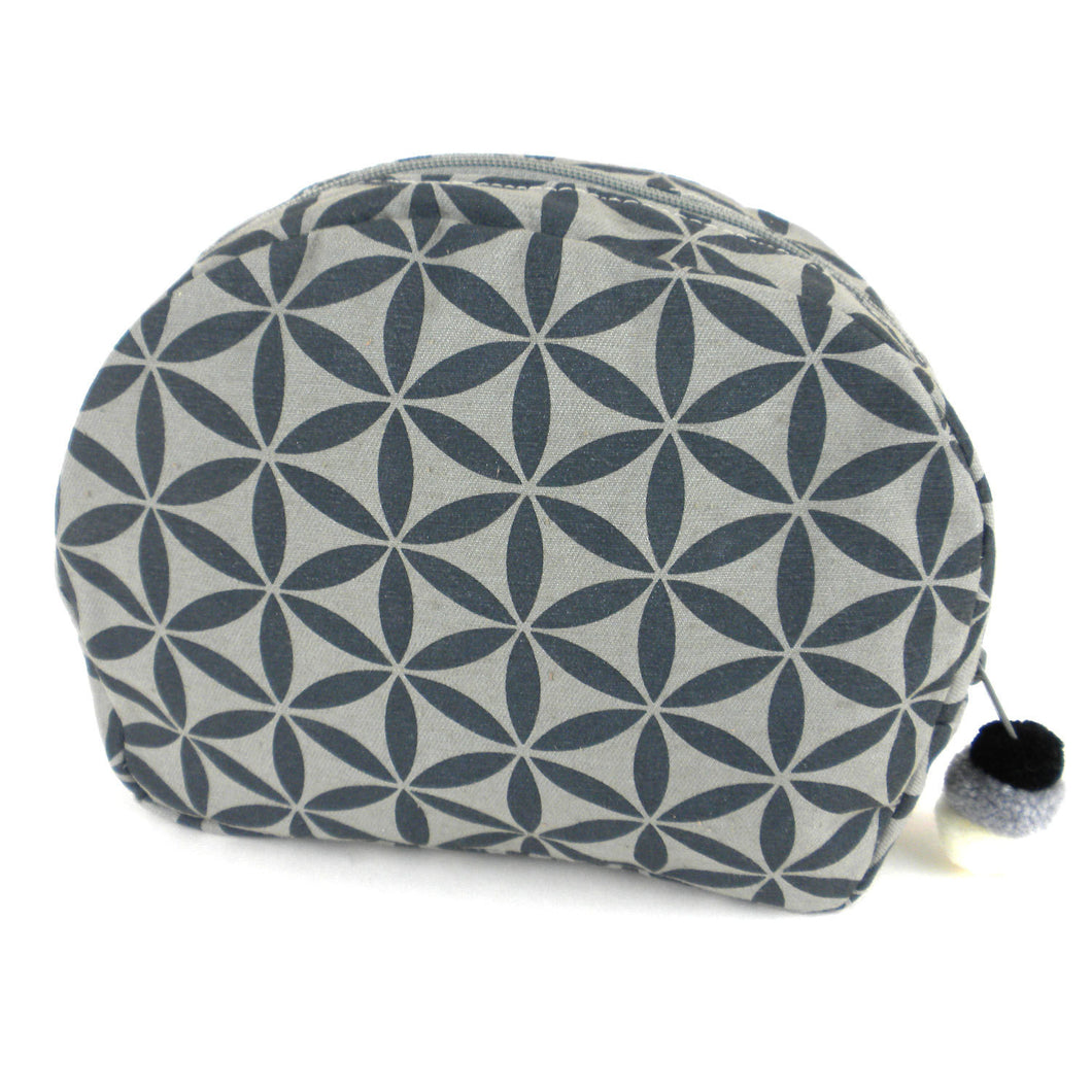 Flower of Life Cosmetic Bag Grey/Grey - Global Groove (P)