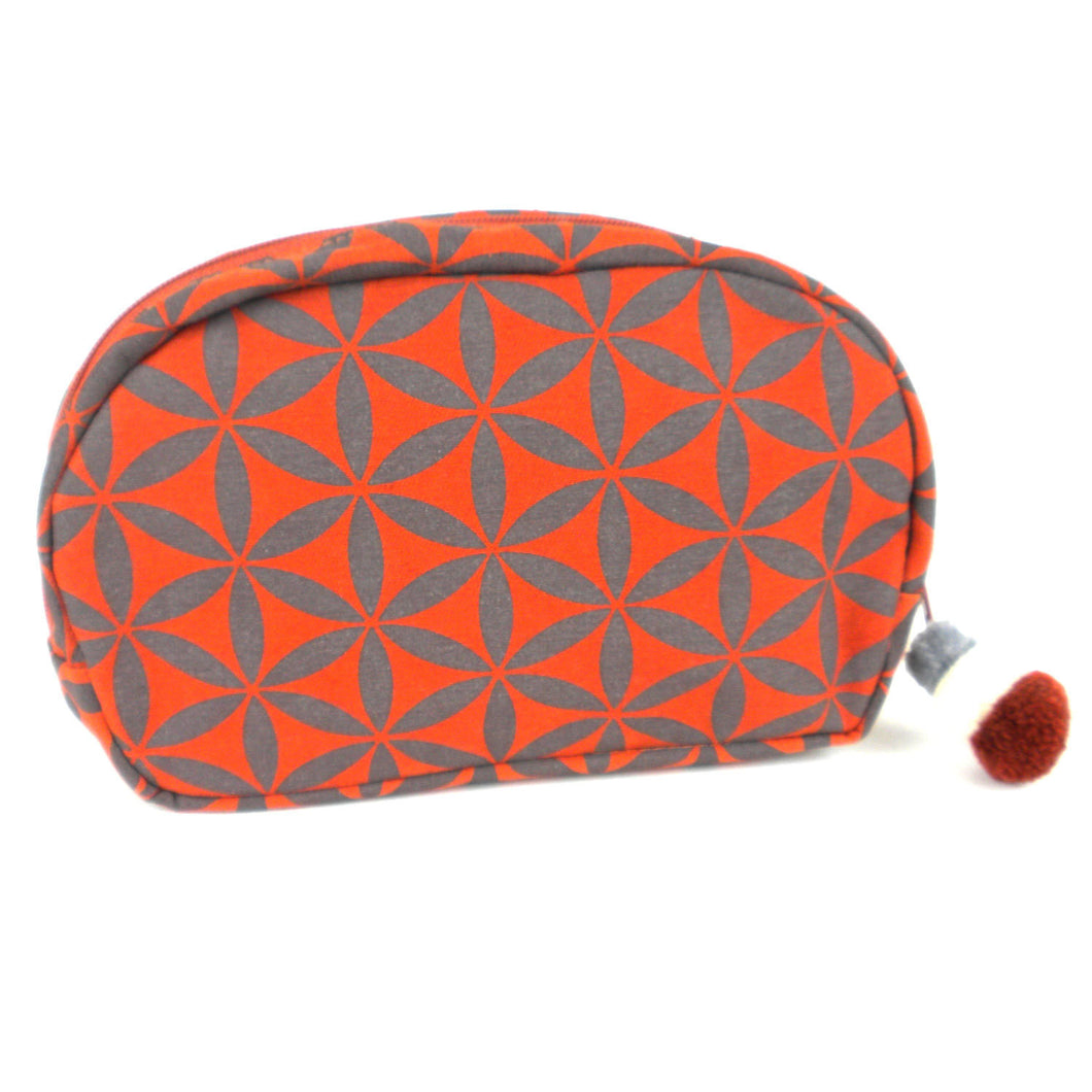 Flower of Life Cosmetic Bag Grey/Grey - Global Groove (P)