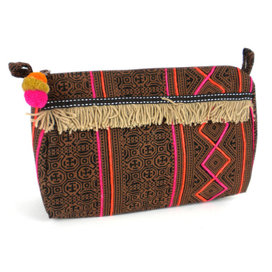 Hmong Batik Toiletry Bag Earth - Global Groove (P)