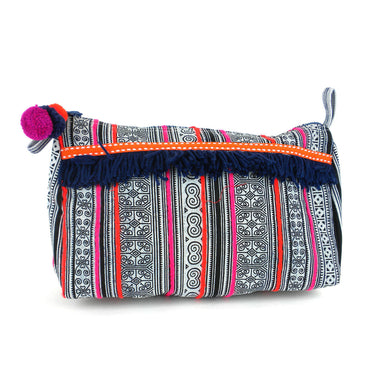 Hmong Batik Toiletry Bag Indigo - Global Groove (P)