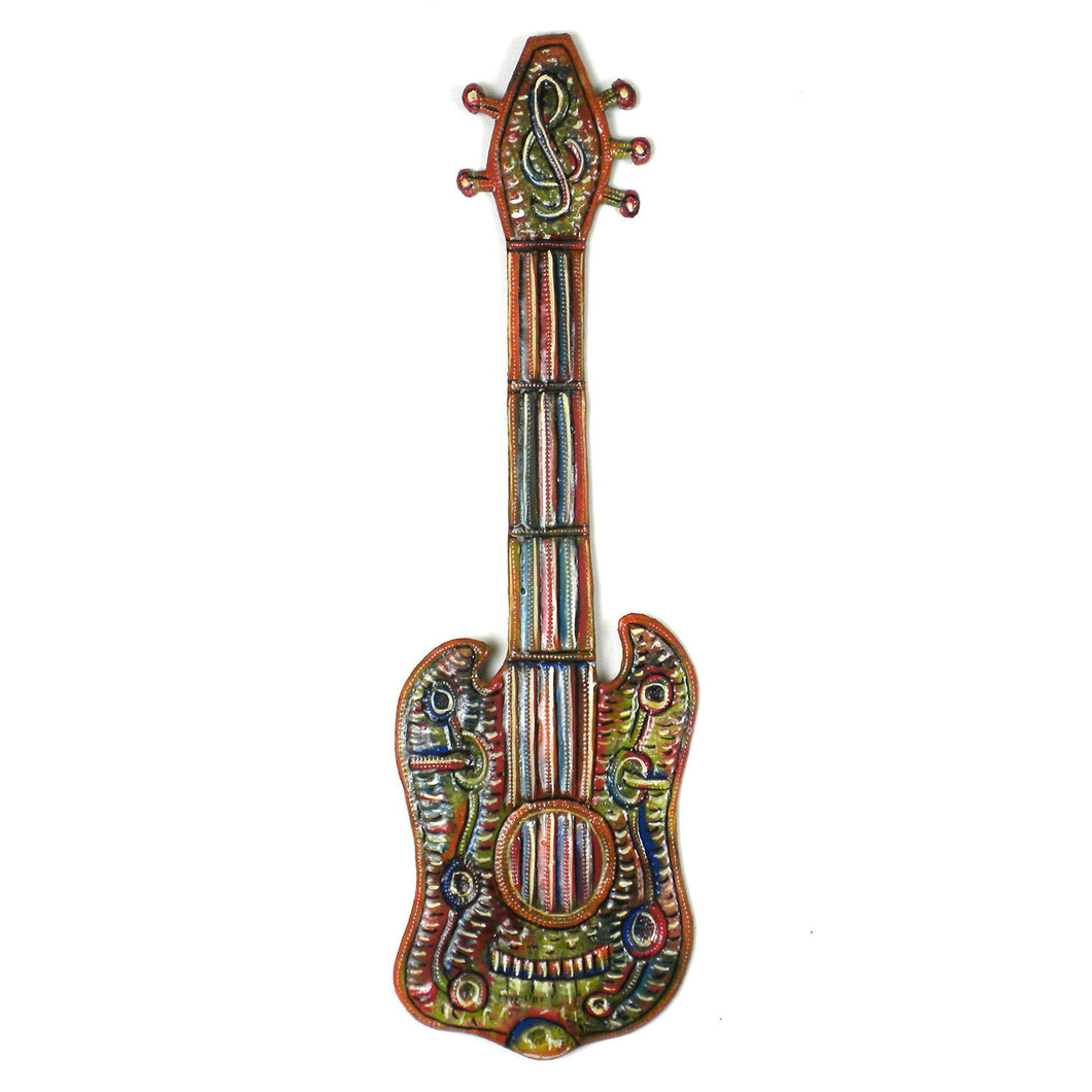 Painted Metal Guitar 16 inch - Croix des Bouquets