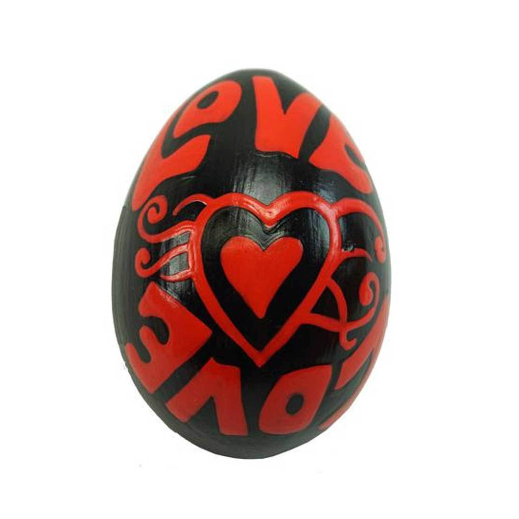 Mahogany Wood Egg Shaker - Love Design - Jamtown World Instruments