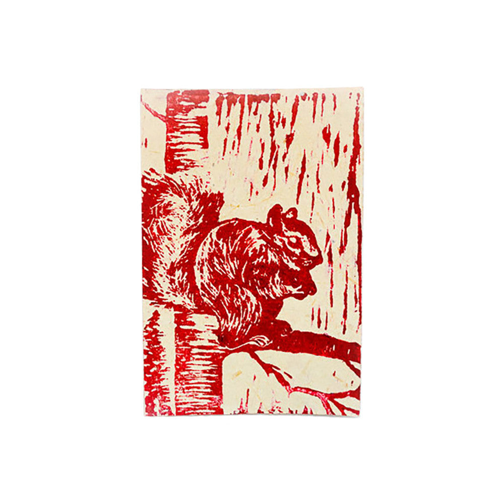 Block Print Greeting Card - Squirrel - Imani Workshop (S)