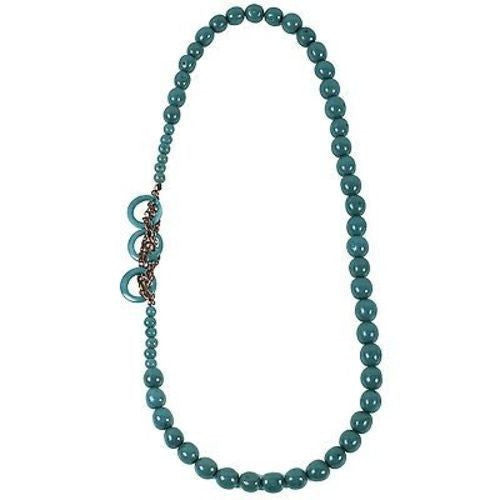 Circle Chain Necklace in Teal Handmade and Fair Trade