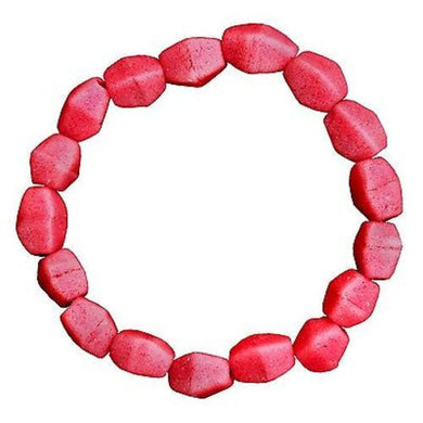Pink Poppy Glass Pebbles Bracelet Handmade and Fair Trade