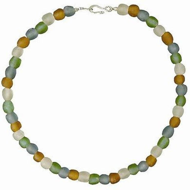 Rainbow Pearl Glass Bead Necklace Handmade and Fair Trade