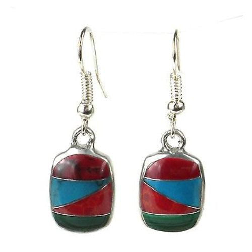 Diagonal Stone Drop Earrings Handmade and Fair Trade