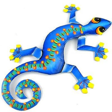 Eight Inch Spotted Spine Metal Gecko - Caribbean Craft