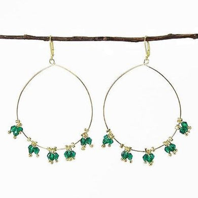 Delicate Droplet Earrings in Teal Handmade and Fair Trade