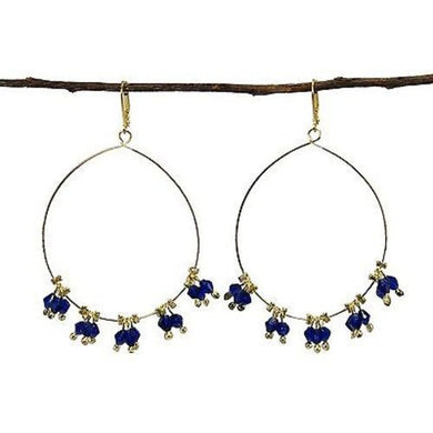 Delicate Droplet Earrings in Cobalt Handmade and Fair Trade