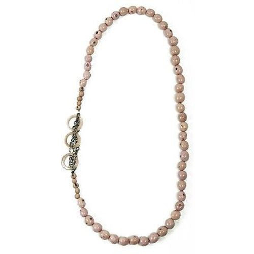 Circle Chain Necklace in Sugar Pink Handmade and Fair Trade
