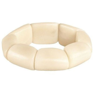 Riverbed Tagua Nut Bracelet in Cream Handmade and Fair Trade