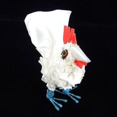 Recycled Plastic White Baby Chicken Handmade and Fair Trade