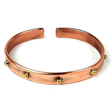Riveting Copper and Brass Bangle Handmade and Fair Trade