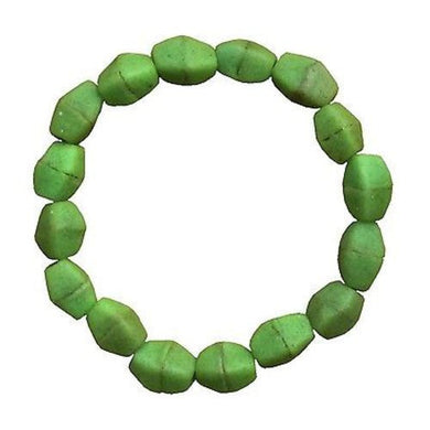 Lime Green Glass Pebbles Bracelet Handmade and Fair Trade
