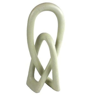 Natural Soapstone 10-inch Lover's Knot Handmade and Fair Trade