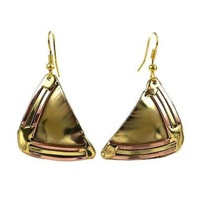 Copper Directions Brass Earrings Handmade and Fair Trade
