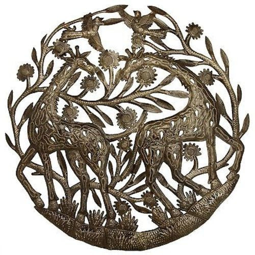 The Giraffes Metal Wall Art Handmade and Fair Trade