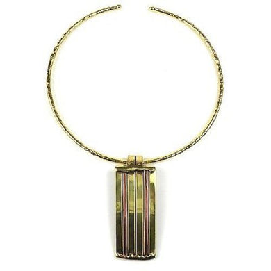 Copper and Brass Architecture Necklace Handmade and Fair Trade