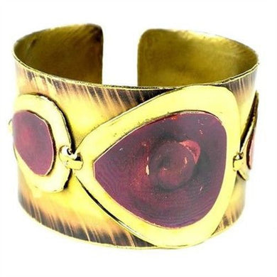 Red Copper and Brass Droplets Cuff Handmade and Fair Trade